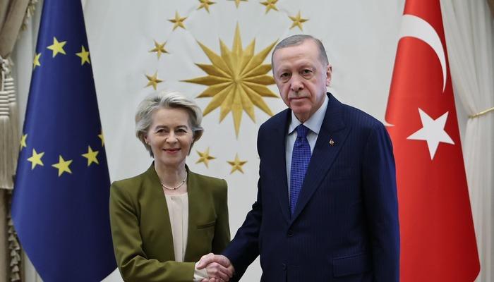 Cumhurbaşkanı Erdoğan, Avrupa Komisyonu Başkanı von der Leyen ile görüştü