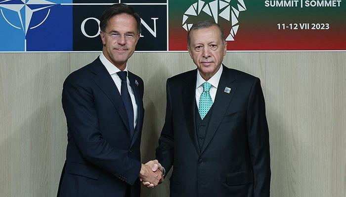 Başkan Erdoğan NATO Genel Sekreteri Rutte ile tanıştı